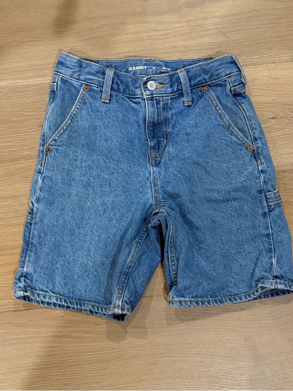 Old Navy boys baggy carpenter denim jean shorts size 10